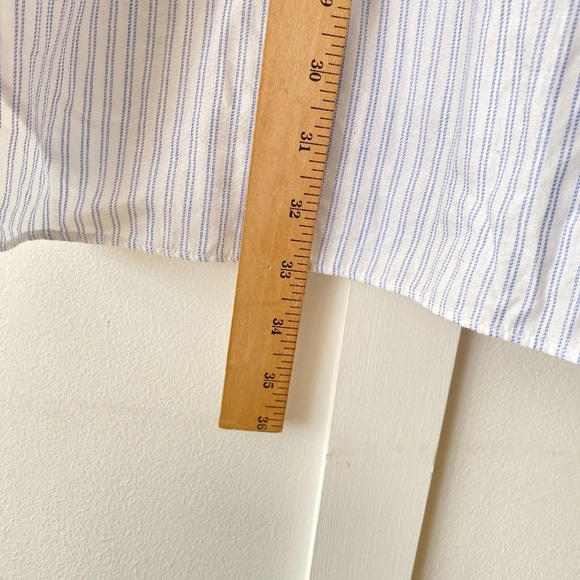 Armani Collezioni Shirt Stripe Long Sleeve Blue White UK 16.5 42 - Picture 7 of 7